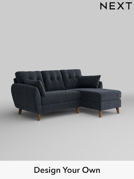 Boucle Chenille/Dark Slate Blue Wilson Buttoned Back (H34300) | £1,575