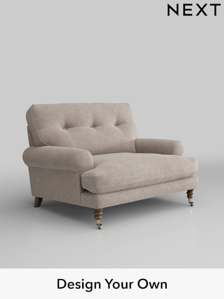 Boucle Chenille/Light Natural Erin Buttoned Back Deep Relaxed Sit (H34306) | £1,025
