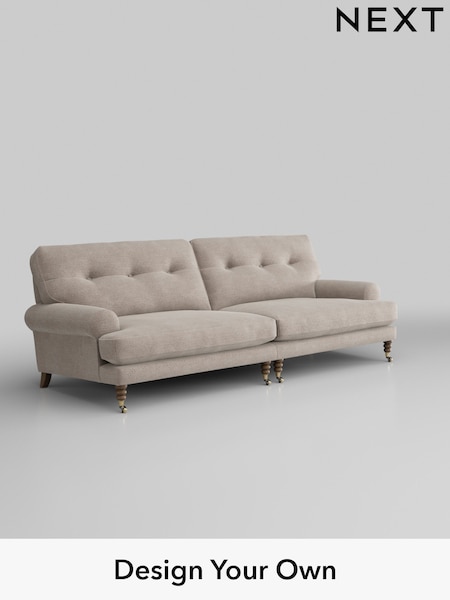 Boucle Chenille/Light Natural Erin Buttoned Back Deep Relaxed Sit (H34306) | £1,525