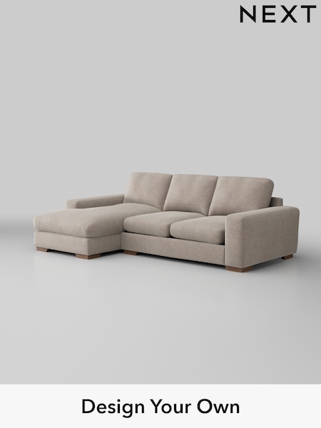 Boucle Chenille/Light Natural Houghton Deep Relaxed Sit (H34307) | £2,125