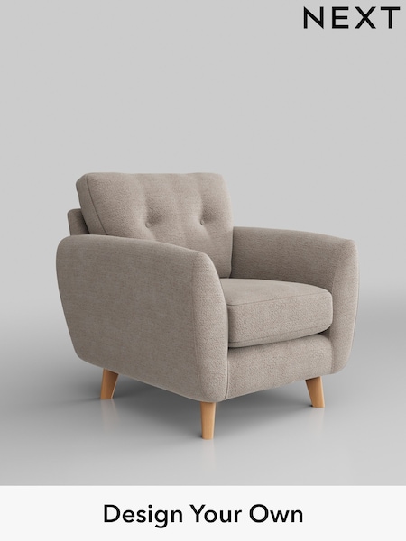 Boucle Chenille/Light Natural Wilson Buttoned Back (H34317) | £599