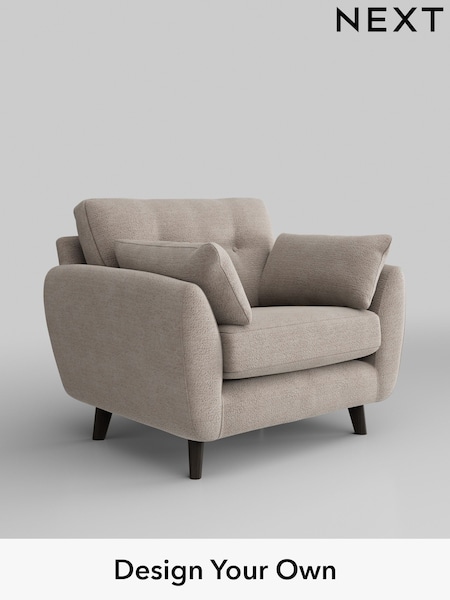 Boucle Chenille/Light Natural Wilson Buttoned Back (H34317) | £699