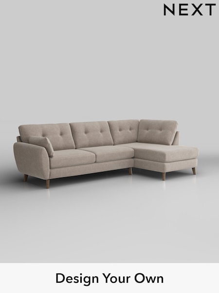 Boucle Chenille/Light Natural Wilson Buttoned Back (H34317) | £1,775