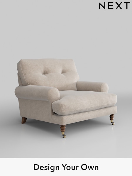 Boucle Chenille/Oyster Erin Buttoned Back Deep Sit (H34324) | £875
