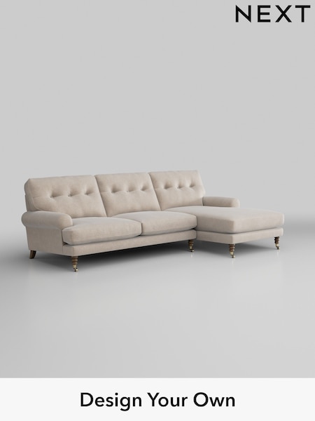 Boucle Chenille/Oyster Erin Buttoned Back Deep Sit (H34324) | £1,975