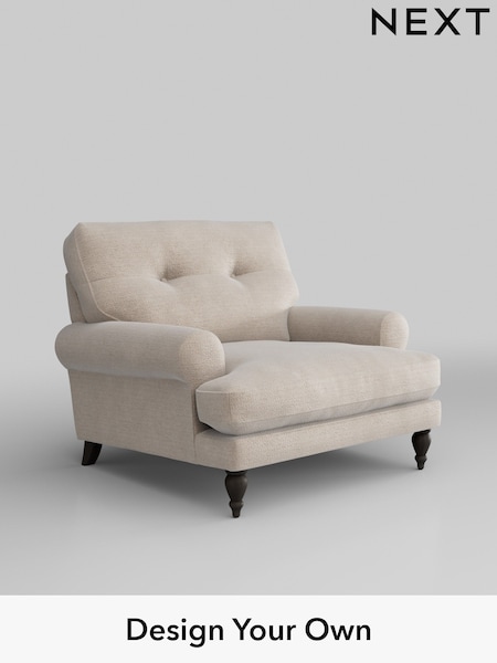 Boucle Chenille/Oyster Erin Buttoned Back Deep Relaxed Sit (H34325) | £925