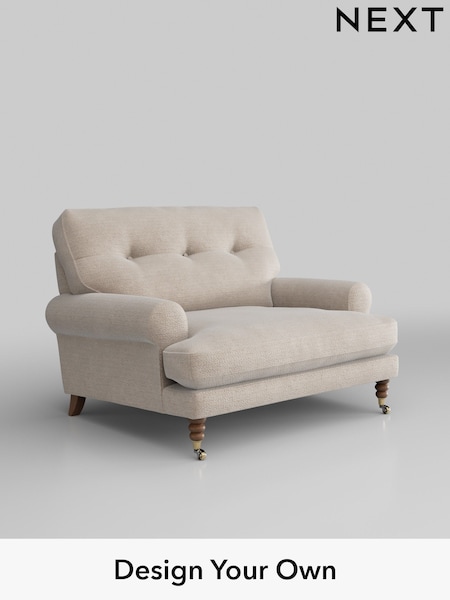 Boucle Chenille/Oyster Erin Buttoned Back Deep Relaxed Sit (H34325) | £1,025