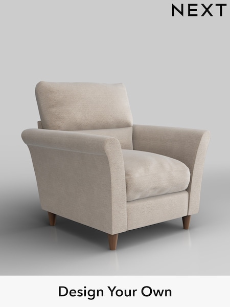 Boucle Chenille/Oyster Hartley Highback Relaxed Sit (H34326) | £875