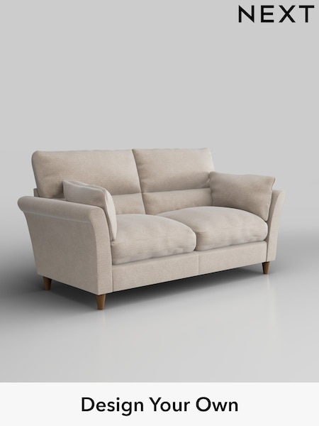 Boucle Chenille/Oyster Hartley Highback Relaxed Sit (H34326) | £1,325