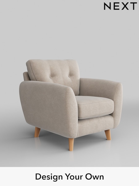 Boucle Chenille/Oyster Wilson Buttoned Back (H34338) | £599