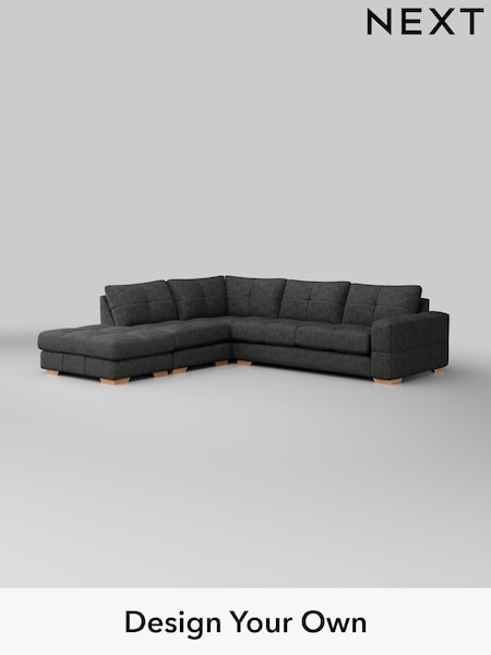 Boucle Weave Easy Clean/Charcoal Grey Brooke Deep Sit (H34340) | £2,725