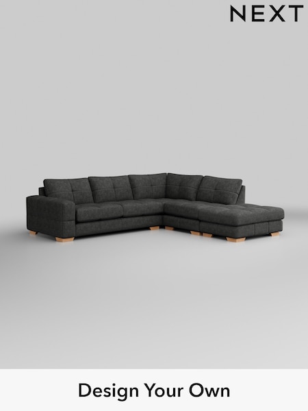 Boucle Weave Easy Clean/Charcoal Grey Brooke Deep Sit (H34340) | £2,725