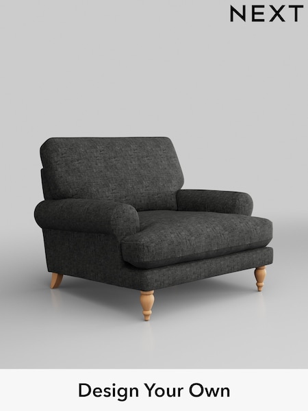 Boucle Weave Easy Clean/Charcoal Grey Erin Deep Relaxed Sit (H34341) | £775