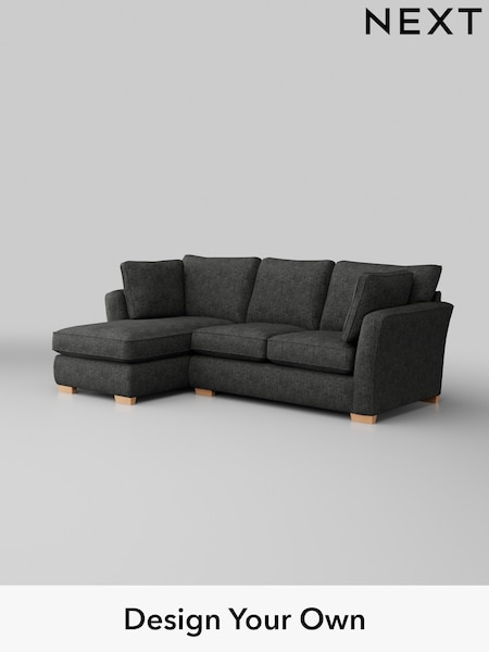 Boucle Weave Easy Clean/Charcoal Grey Heath Highback (H34347) | £1,750
