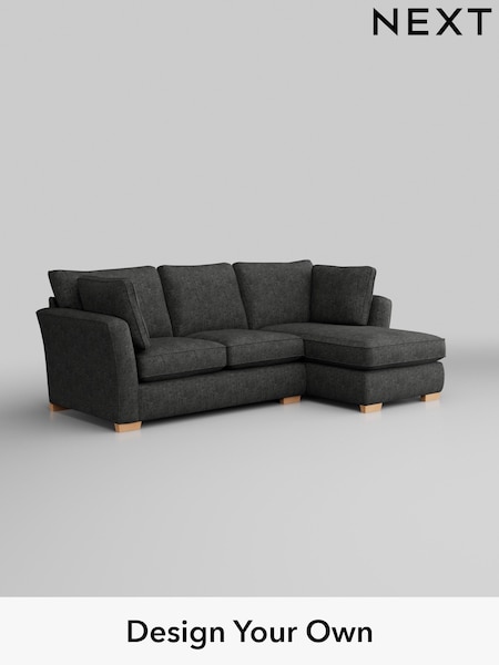 Boucle Weave Easy Clean/Charcoal Grey Heath Highback (H34347) | £1,750
