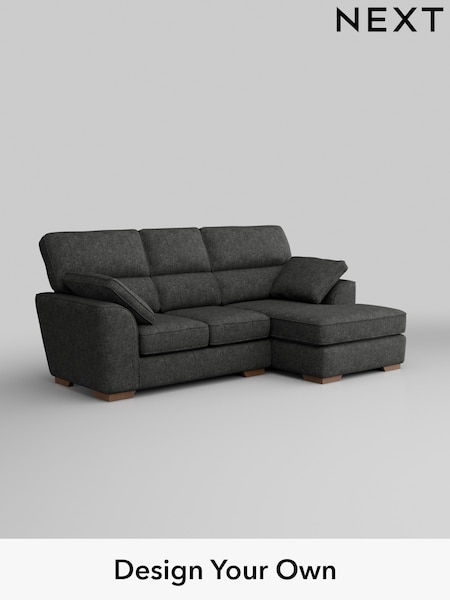 Boucle Weave Easy Clean/Charcoal Grey Stamford Highback (H34351) | £1,625