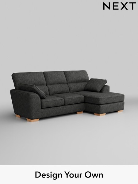 Boucle Weave Easy Clean/Charcoal Grey Stamford Highback (H34351) | £1,725