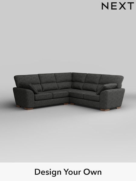 Boucle Weave Easy Clean/Charcoal Grey Stamford Highback (H34351) | £2,275