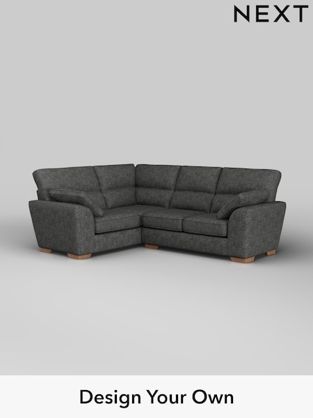 Boucle Weave Easy Clean/Charcoal Grey Stamford Highback (H34351) | £1,999