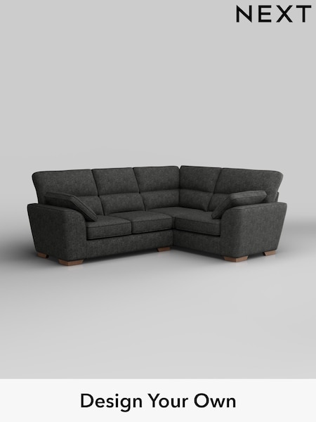 Boucle Weave Easy Clean/Charcoal Grey Stamford Highback (H34351) | £1,999