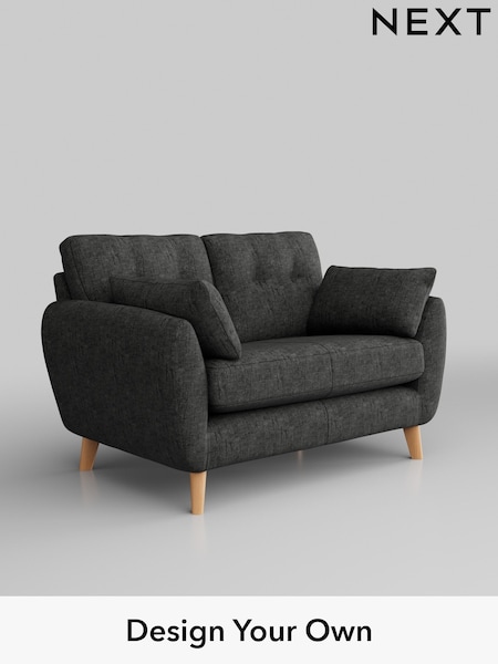 Boucle Weave Easy Clean/Charcoal Grey Wilson Buttoned Back (H34353) | £750