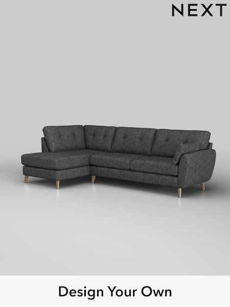 Boucle Weave Easy Clean/Charcoal Grey Wilson Buttoned Back (H34353) | £1,650