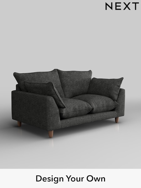 Boucle Weave Easy Clean/Charcoal Grey Noa Deep Relaxed Sit (H34354) | £975