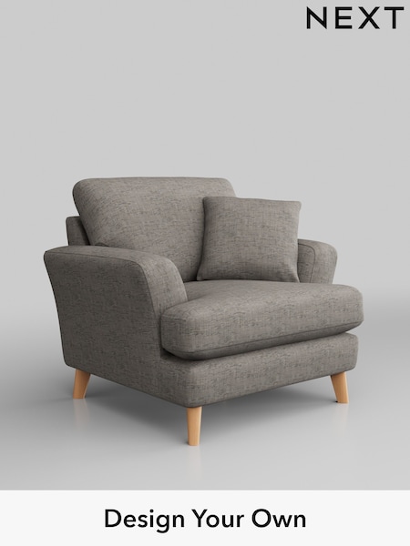 Boucle Weave Easy Clean/Light Dove Grey Conway Relaxed Sit (H34380) | £775
