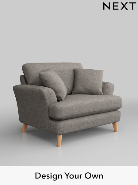 Boucle Weave Easy Clean/Light Dove Grey Conway Relaxed Sit (H34380) | £875