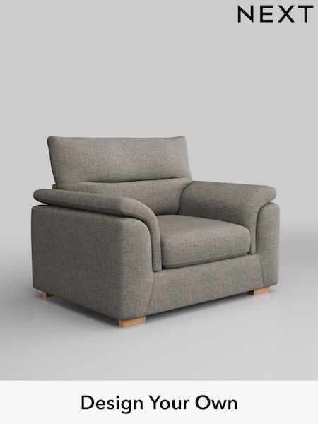 Boucle Weave Easy Clean/Light Dove Grey Hayden Highback (H34382) | £750