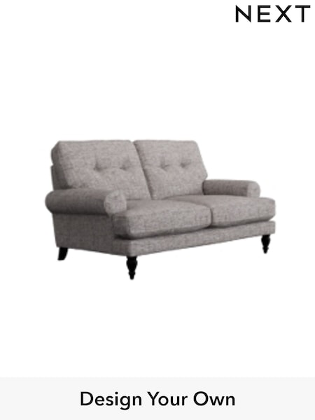 Boucle Weave Easy Clean/Light Dove Grey Erin Buttoned Back Deep Sit (H34386) | £1,075