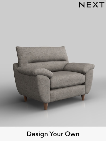 Boucle Weave Easy Clean/Light Dove Grey Elliot Highback (H34394) | £675