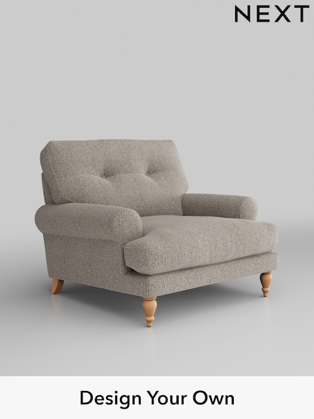 Chunky Boucle Easy Clean/Dove Erin Buttoned Back Deep Sit (H34399) | £875