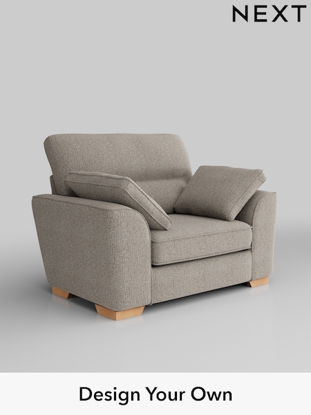 Chunky Boucle Easy Clean/Dove Stamford Highback (H34412) | £899