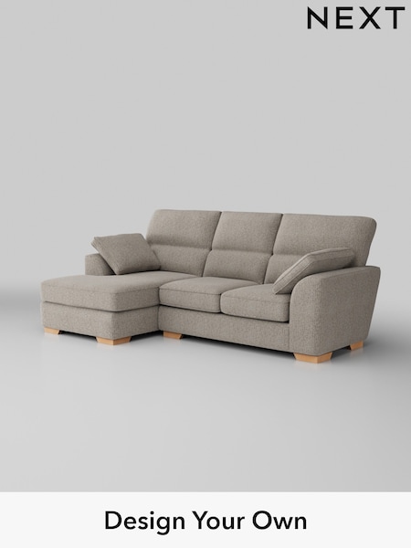 Chunky Boucle Easy Clean/Dove Stamford Highback (H34412) | £1,875