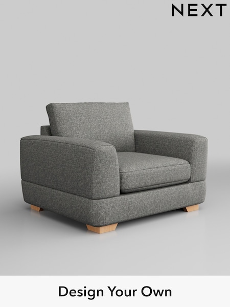 Chunky Boucle Easy Clean/Mid Grey Clayton (H34416) | £850