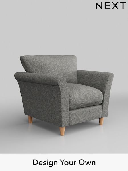 Chunky Boucle Easy Clean/Mid Grey Hartley Relaxed Sit (H34418) | £825