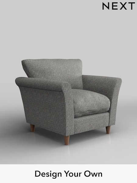 Chunky Boucle Easy Clean/Mid Grey Hartley Relaxed Sit (H34418) | £825