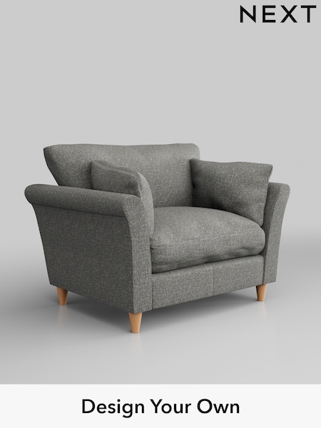 Chunky Boucle Easy Clean/Mid Grey Hartley Relaxed Sit (H34418) | £925