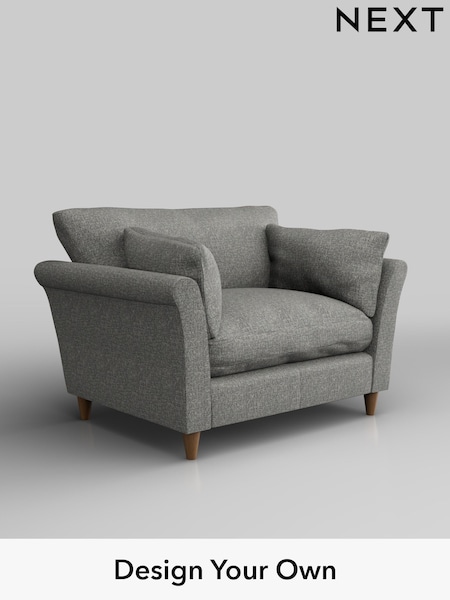 Chunky Boucle Easy Clean/Mid Grey Hartley Relaxed Sit (H34418) | £1,025