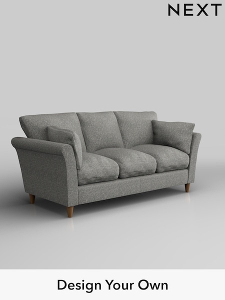 Chunky Boucle Easy Clean/Mid Grey Hartley Relaxed Sit (H34418) | £1,275