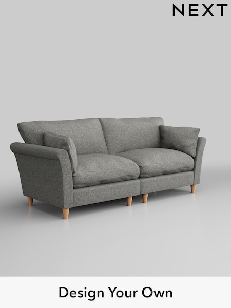 Chunky Boucle Easy Clean/Mid Grey Hartley Relaxed Sit (H34418) | £1,375