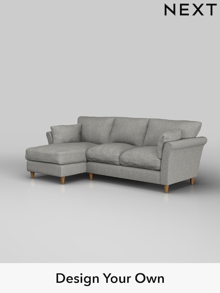 Chunky Boucle Easy Clean/Mid Grey Hartley Relaxed Sit (H34418) | £1,899