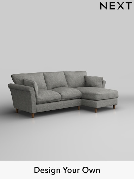 Chunky Boucle Easy Clean/Mid Grey Hartley Relaxed Sit (H34418) | £1,899