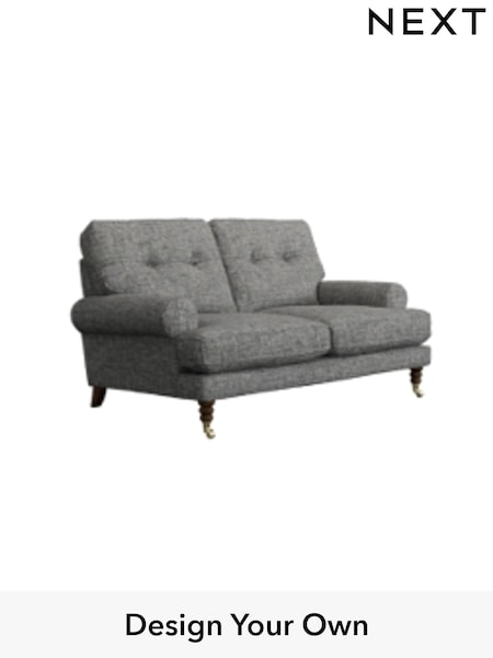 Chunky Boucle Easy Clean/Mid Grey Erin Buttoned Back Deep Sit (H34419) | £1,175