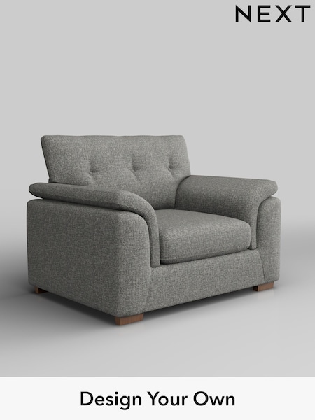Chunky Boucle Easy Clean/Mid Grey Hayden Buttoned Back (H34420) | £850