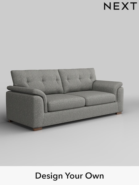 Chunky Boucle Easy Clean/Mid Grey Hayden Buttoned Back (H34420) | £1,325