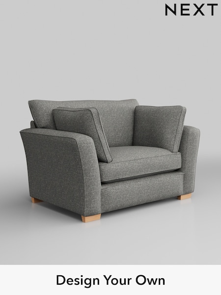 Chunky Boucle Easy Clean/Mid Grey Heath Highback (H34421) | £850