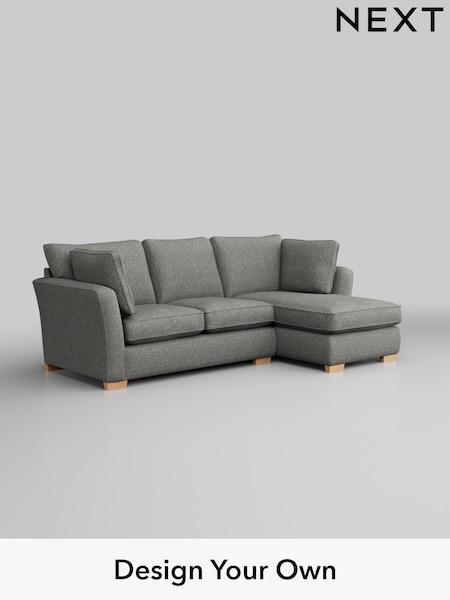 Chunky Boucle Easy Clean/Mid Grey Heath Highback (H34421) | £1,899