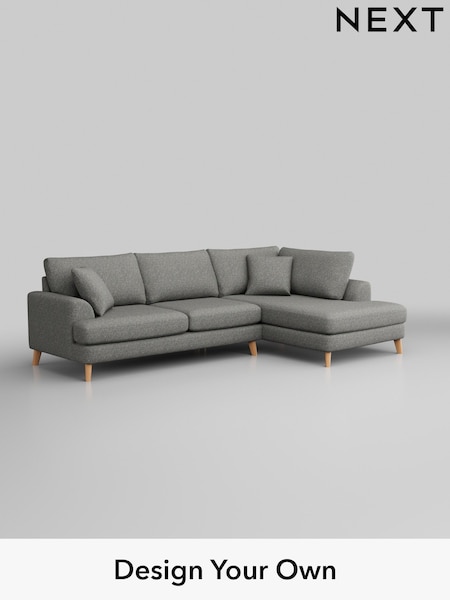 Chunky Boucle Easy Clean/Mid Grey Parker (H34425) | £2,350